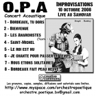O.P.A. (Orchestre Poétique d'Avant-guerre - Bordeaux) Live au Samovar (2008) [Pochette verso]